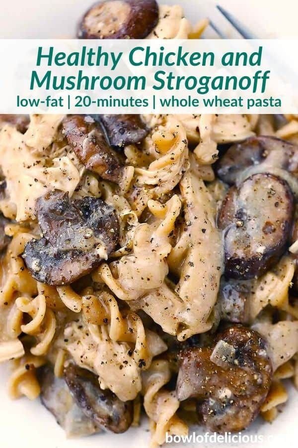 healthy chicken stroganoff