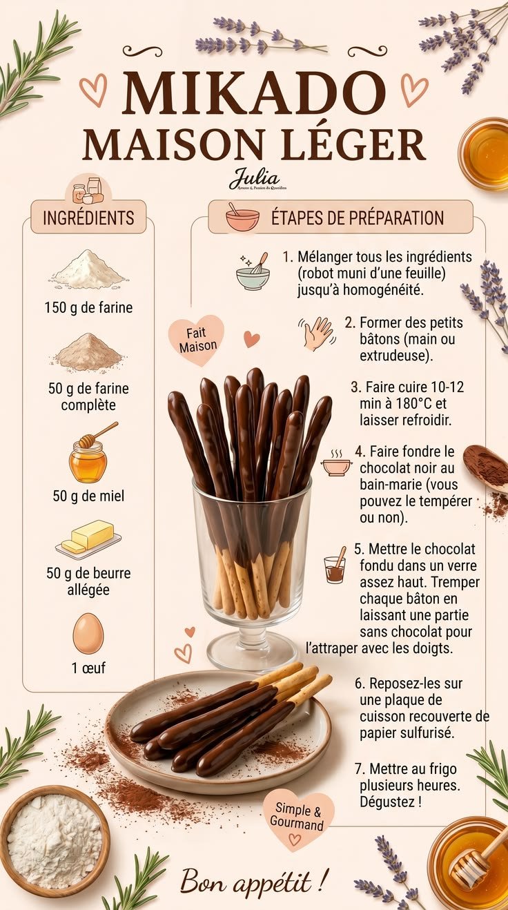 Mikado maison, léger et gourmand 🍫