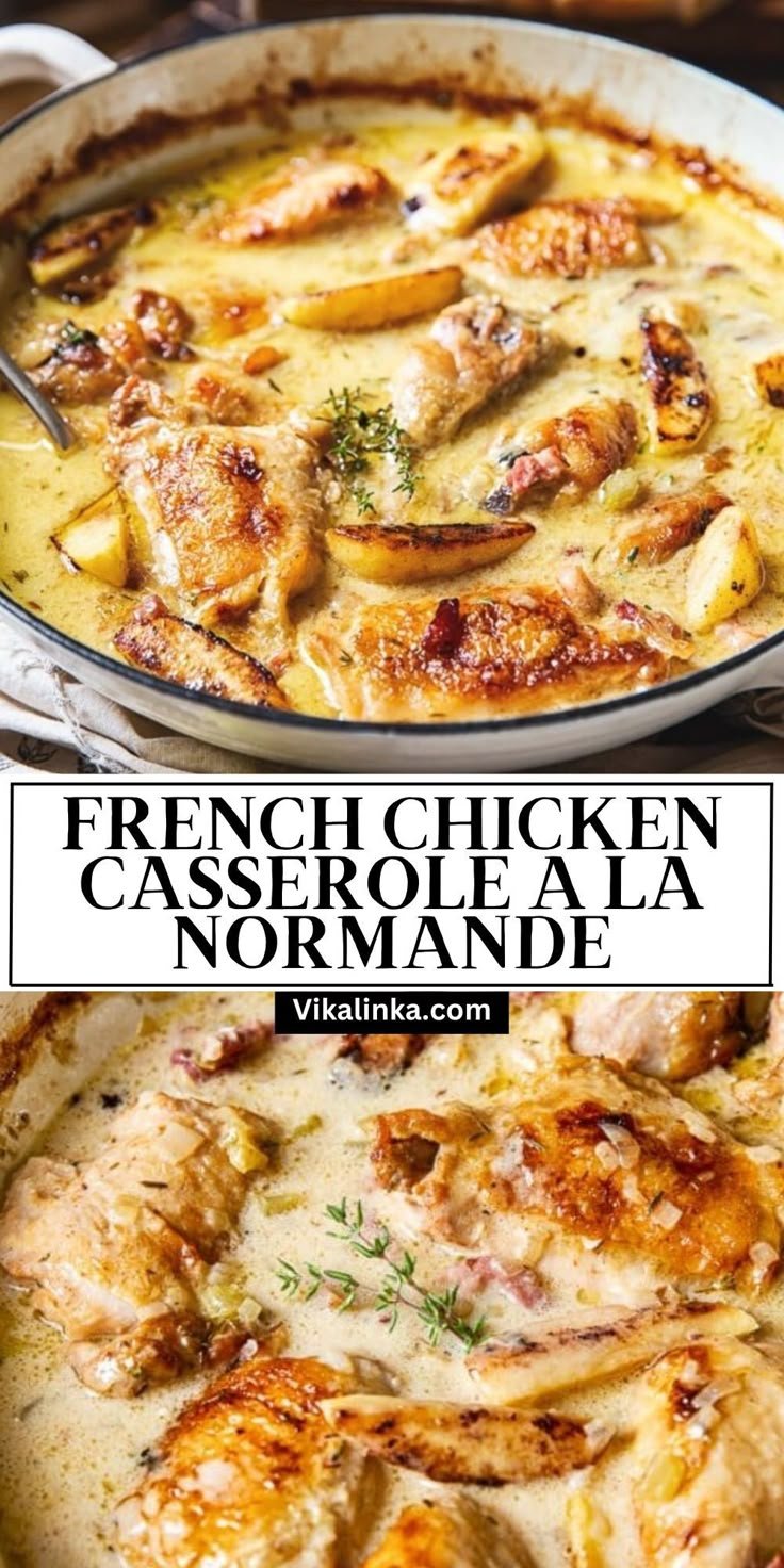 FRENCH CHICKEN CASSEROLE A LA NORMANDE