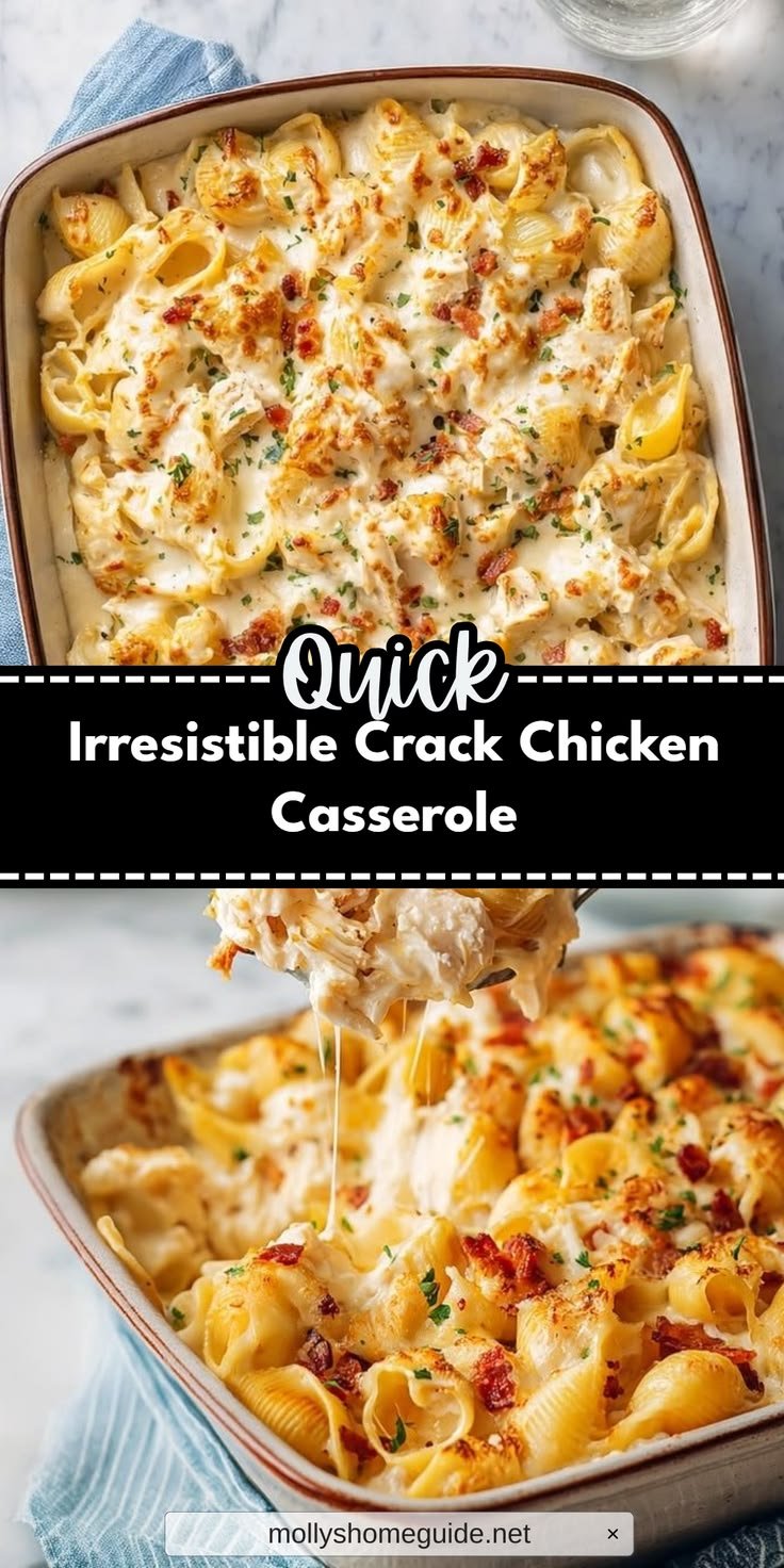 Crack Chicken Casserole with Creamy Ranch and Cheddar Magic