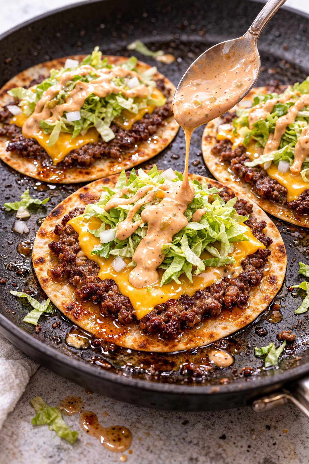 Big Mac Tacos (Crispy Smash Burger Tacos)
