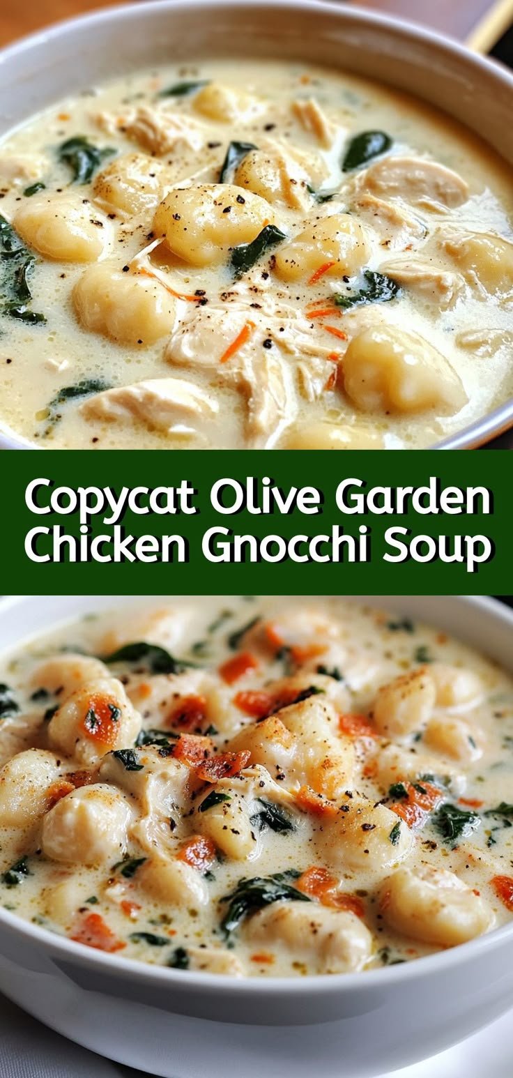 Copycat Olive Garden Chicken Gnocchi Soup