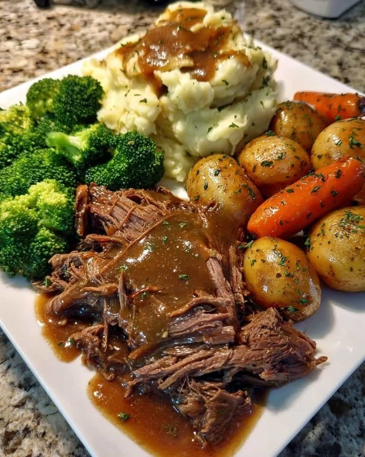 Cozy Pot Roast Dinner Plate