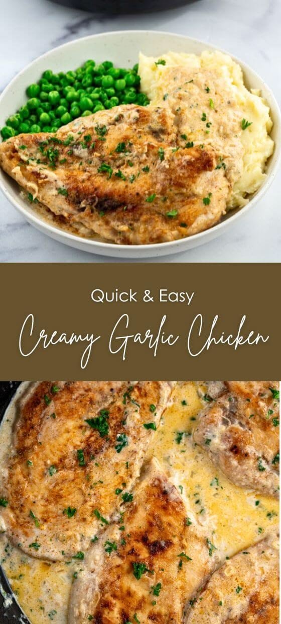 Quick & Easy Creamy Garlic Chicken: Ready In 20 Mins