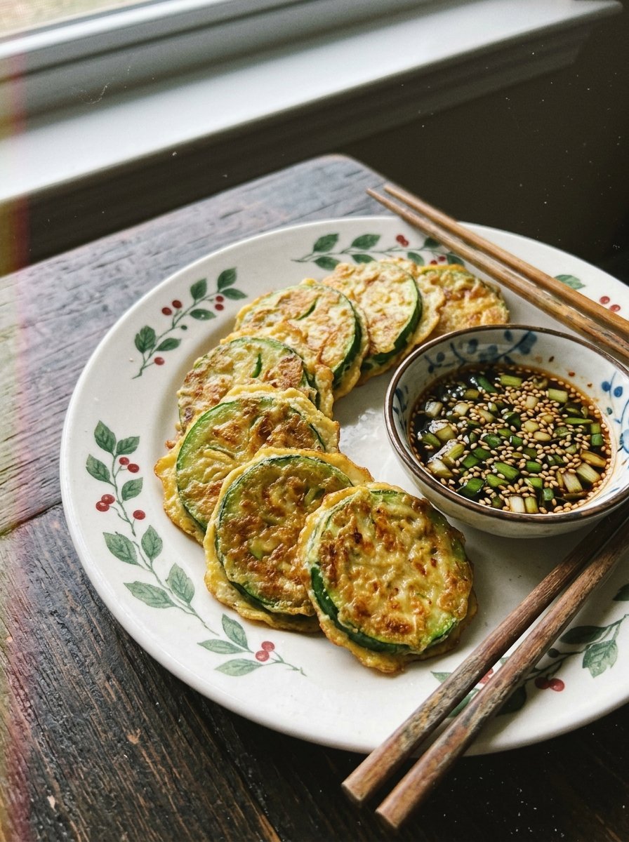 Korean Zucchini Fritters (Hobak Jeon)
