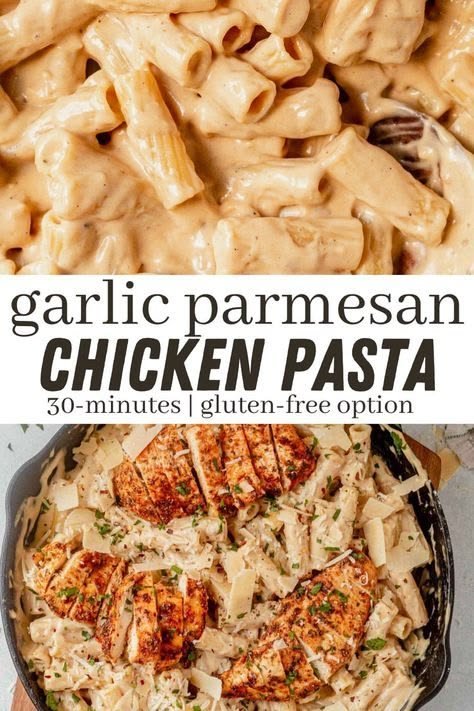 Garlic Parmesan Chicken and Pasta (One Skillet, 30 Minutes)