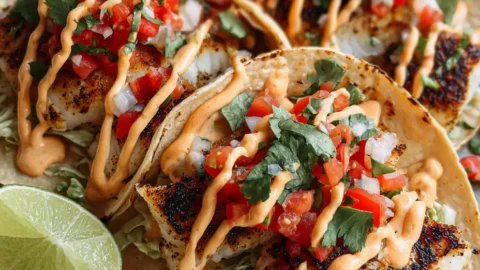Grilled Fish Tacos with Smoky Chili Rub and Creamy Spicy Mayo