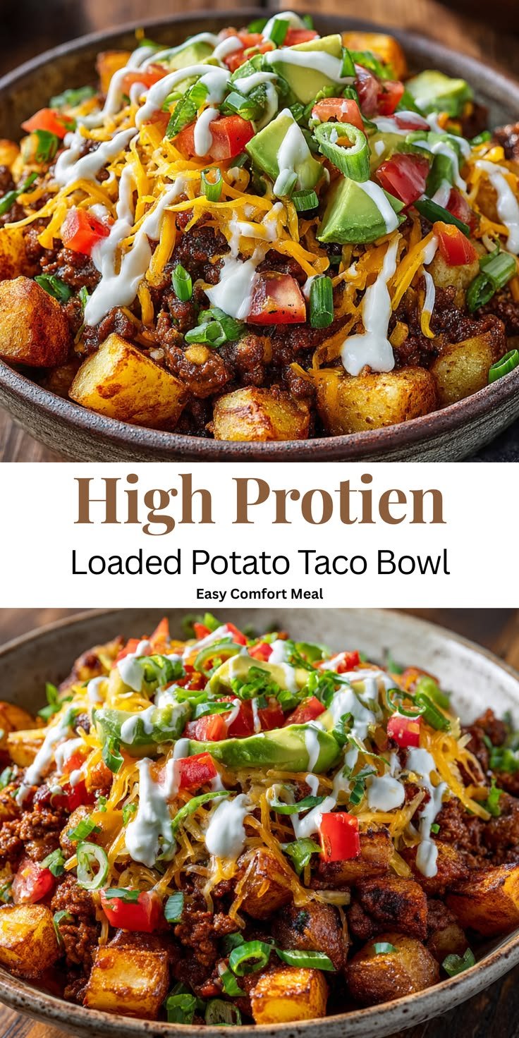 Loaded Potato Taco Bowl (Easy Taco Dinner Idea)