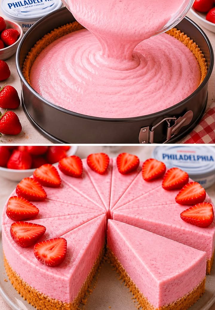Erdbeer Philadelphia Torte ohne Backen