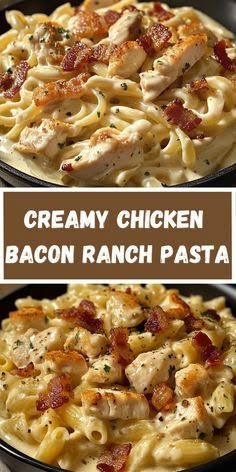 Chicken Bacon Ranch Pasta Recipe | Ranch alfredo sauce, Eat dinner recipes, Canned chicken and pasta recipes