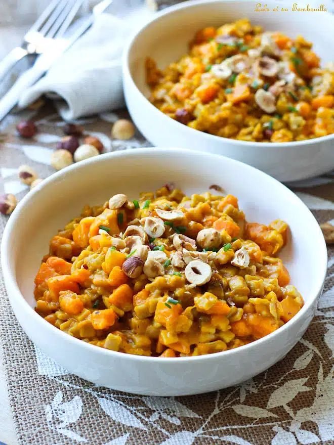 Risotto de crozets au potimarron & comté • Lolo et sa tambouille