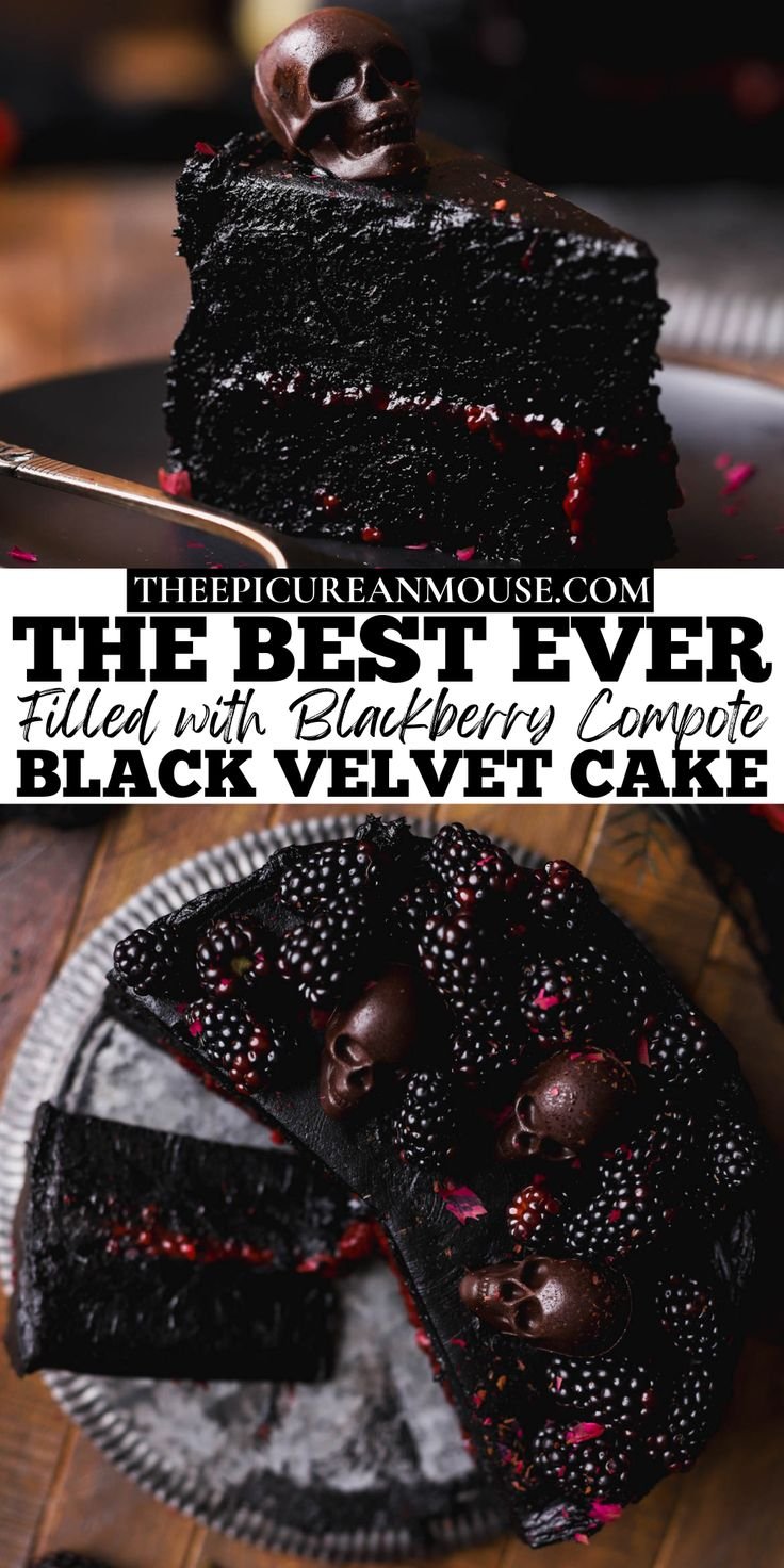 Black Velvet Halloween Cake
