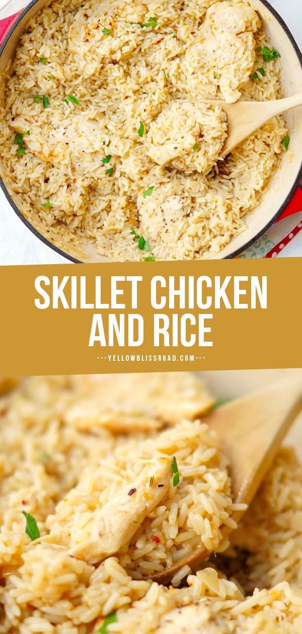 Skillet Garlic Chicken and Rice Casserole