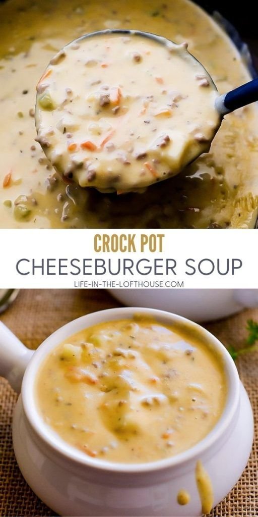 Delicious and Cheesy Crock Pot Cheeseburger Soup