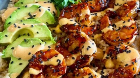 Teriyaki Shrimp Rice Bowls