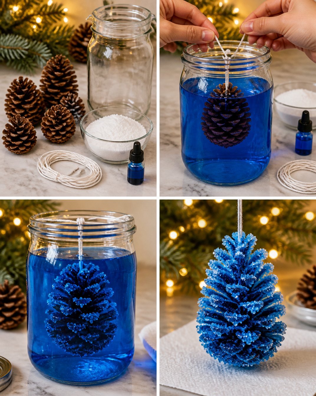 Easy Frozen Ice Crystal Pinecones 18 Easy Frozen Ice Crystal Pinecones
