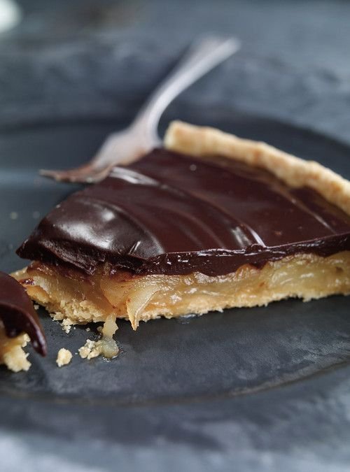 Tarte aux poires caramélisées et au chocolat | RICARDO