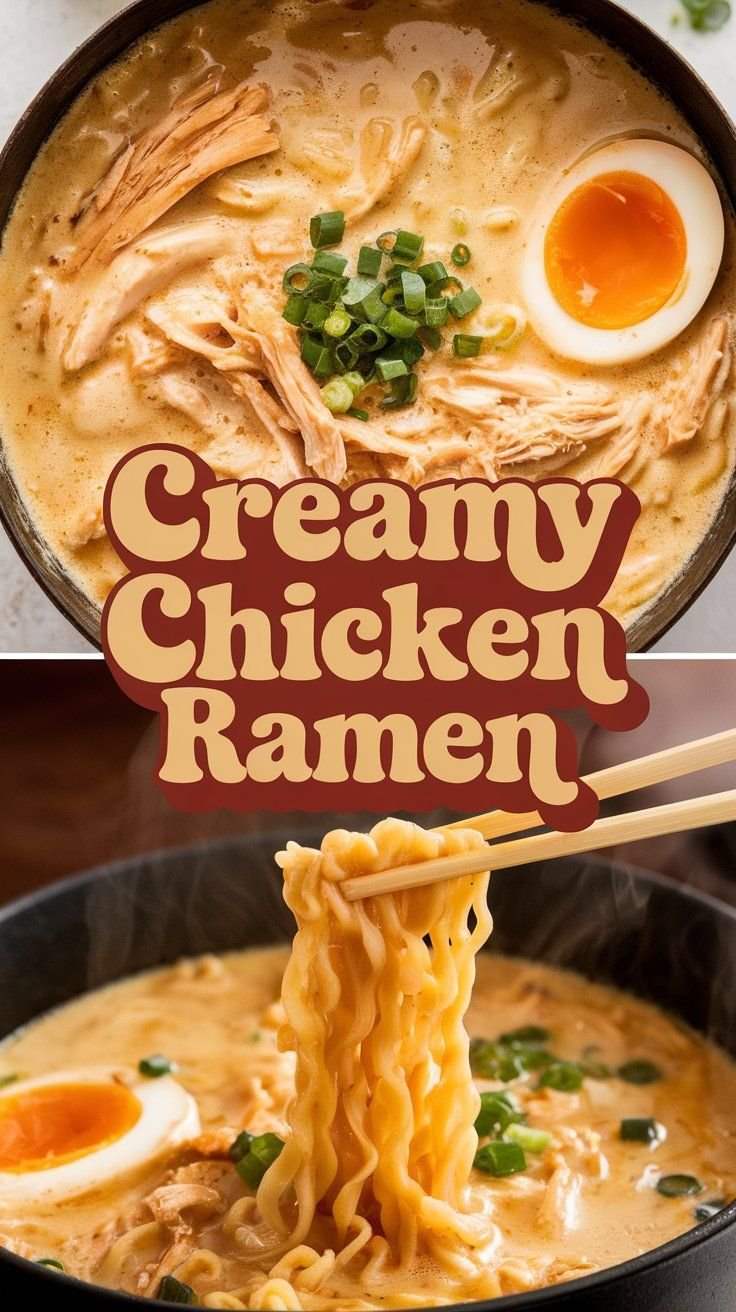 Creamy Chicken Ramen Soup 🥢 The Coziest Bowl You’ll Ever Try!