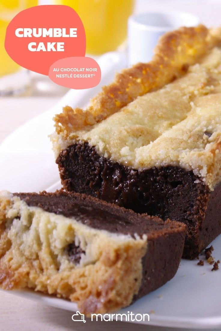 Crumble cake au chocolat noir