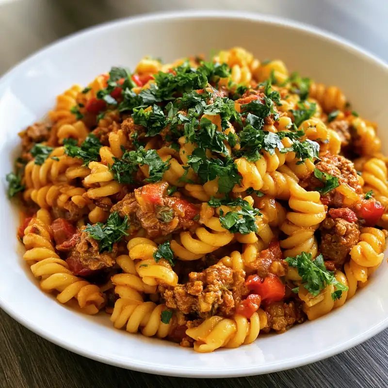 High Protein Taco Pasta (36g per serving)