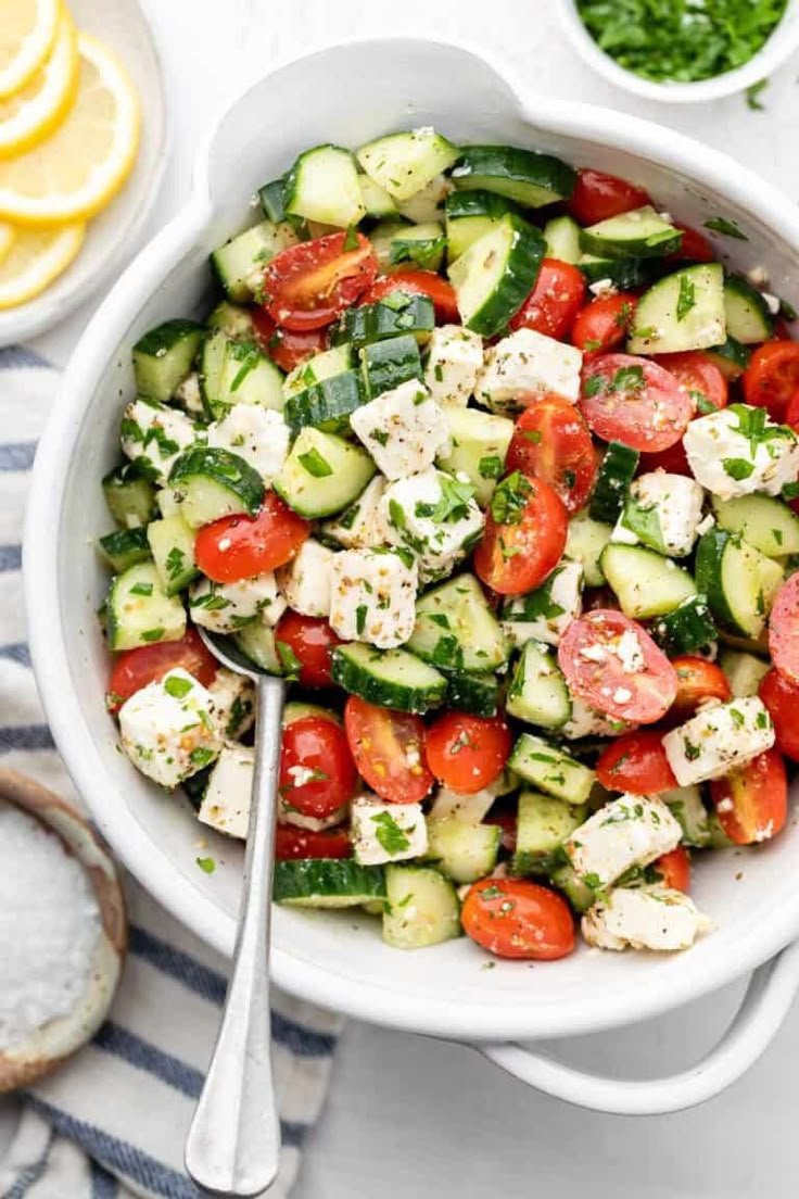 Cucumber Tomato Feta Salad