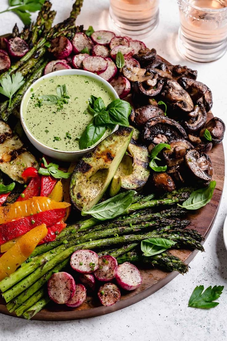 Easy Grilled Vegetable Platter with Chimichurri