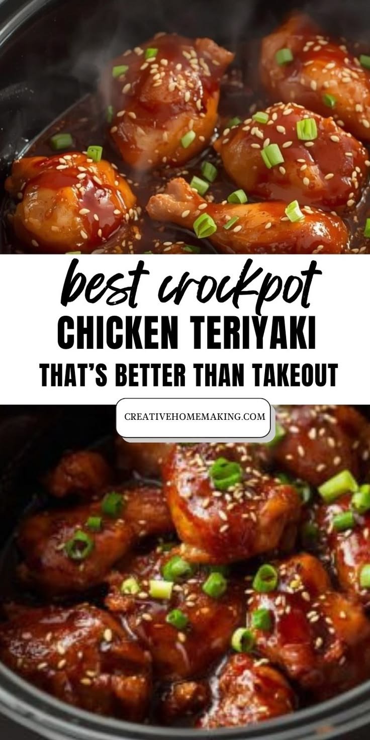 Better Than Takeout! 🍱 Healthy Slow Cooker Teriyaki Chicken