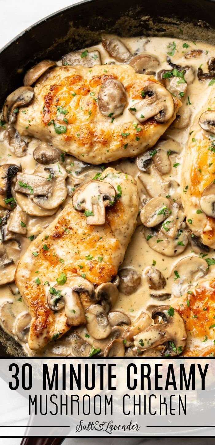 Easy Chicken Dinner with Garlic and Cream Sauce