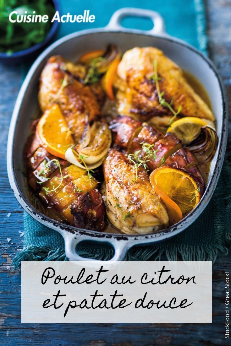 Poulet au citron et patate douce	  - Recettes