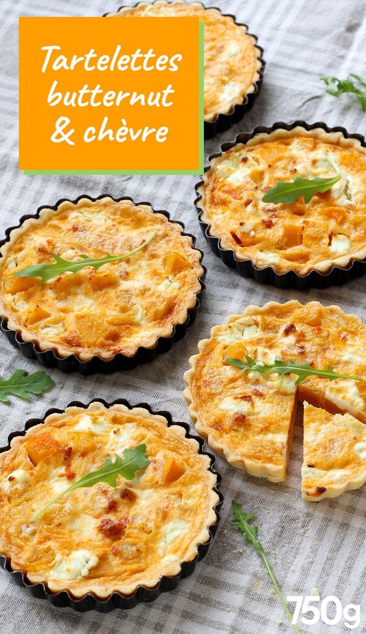 Recette Tartelettes Butternut et fromage de chèvre - 750g.com