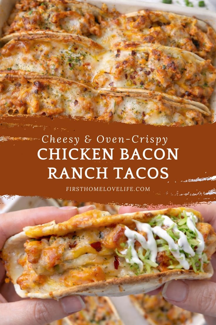Baked Chicken Bacon Ranch Tacos