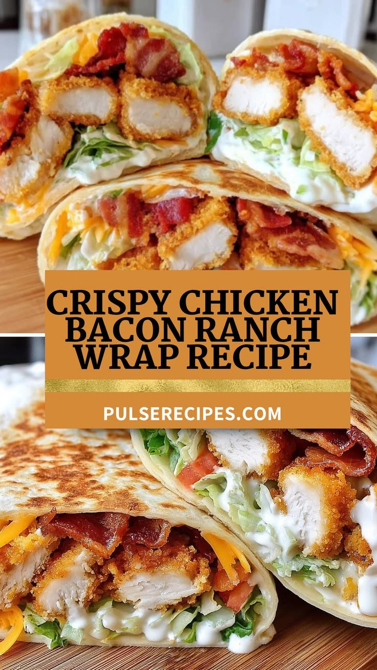 CRISPY CHICKEN BACON RANCH WRAP RECIPE EVERYONE IS OBSESSED WITH 🌯🔥 (SO CRUNCHY!)