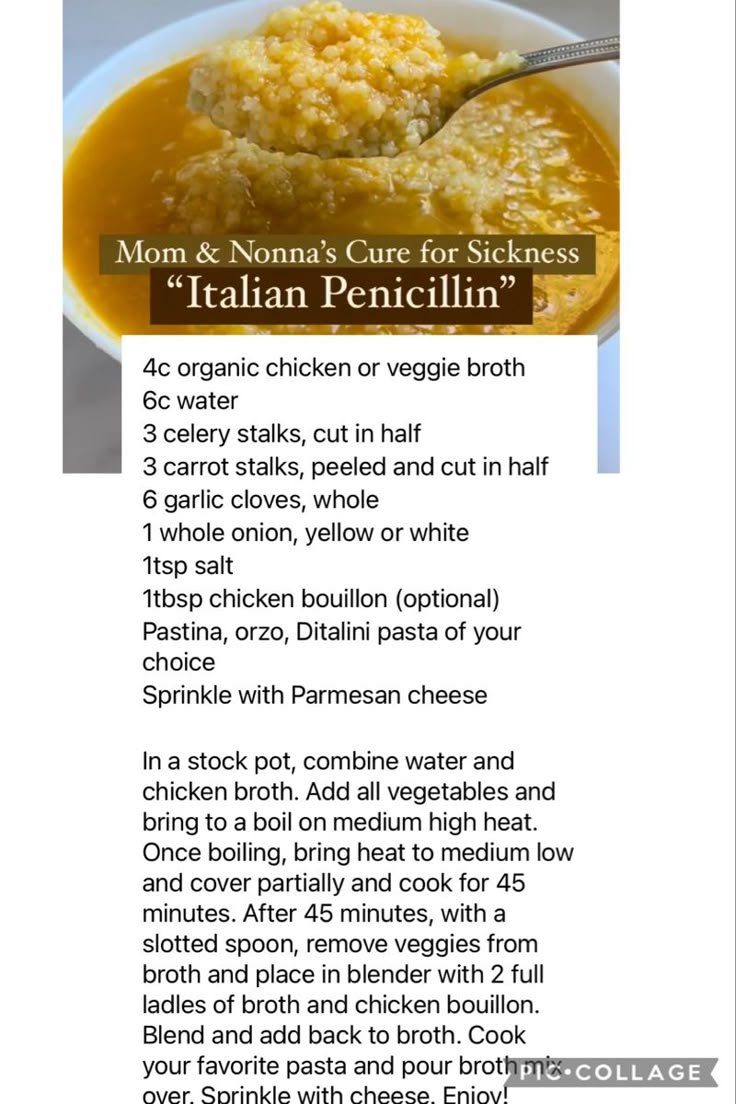 Italian penicillin soup