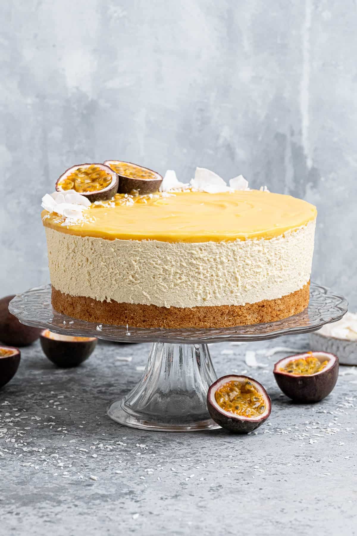 Vegan Passion Fruit Mousse Cake 2 Vegan Passion Fruit Mousse Cake