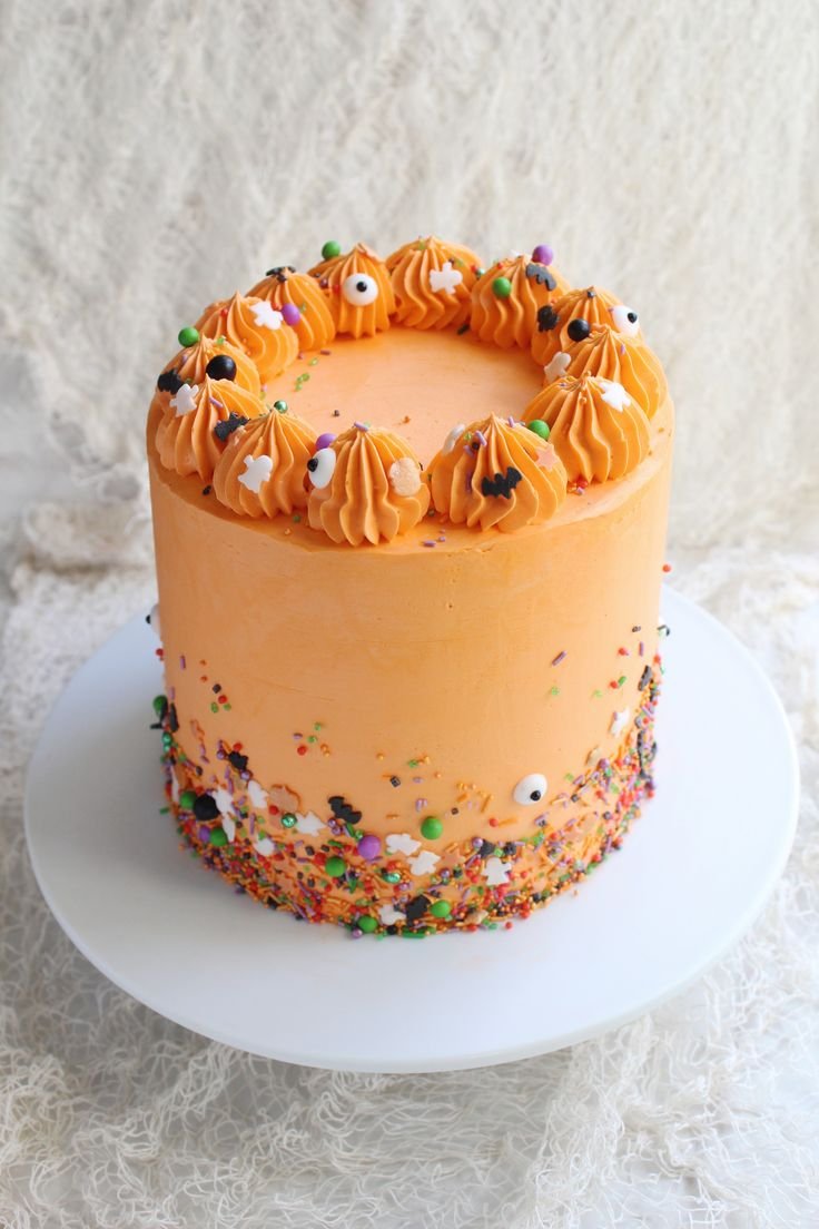 Spooky Sprinkle Halloween Cake