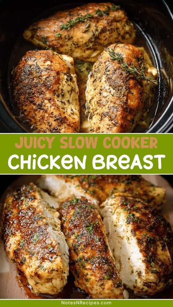 Juicy Slow Cooker Chicken Breast Recipe - Notes And Recipes