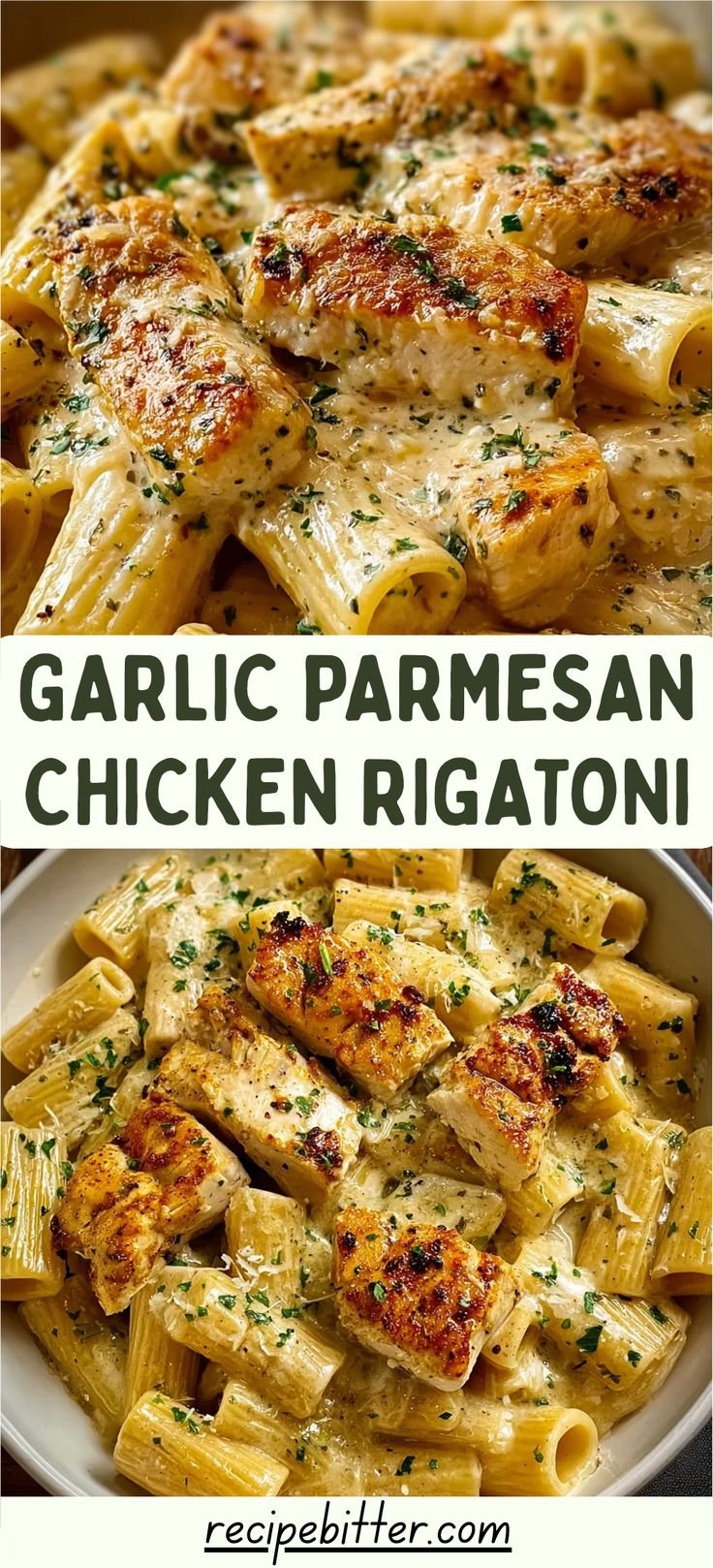 Creamy Garlic Parmesan Chicken Rigatoni Weeknight Meal