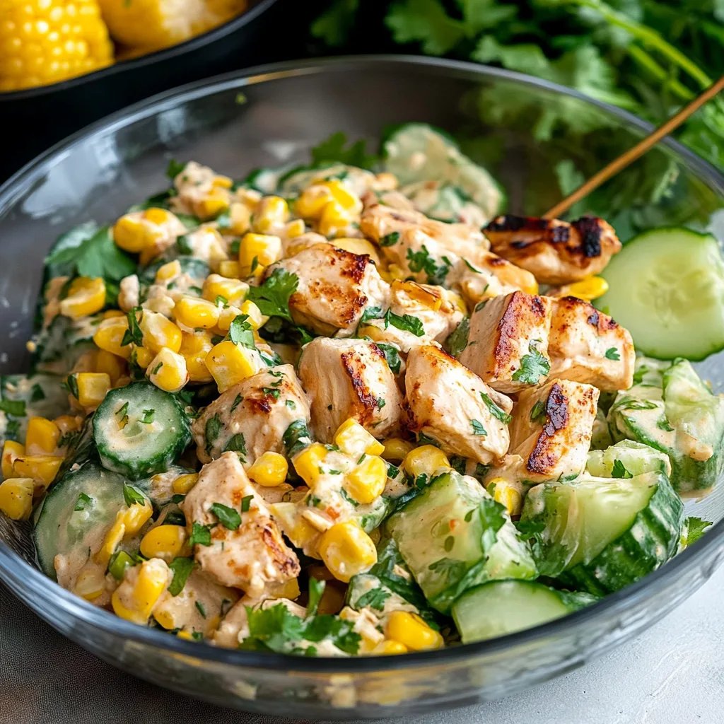 Street Corn Creamy Cucumber Chicken Salad: An Amazing Ultimate Recipe