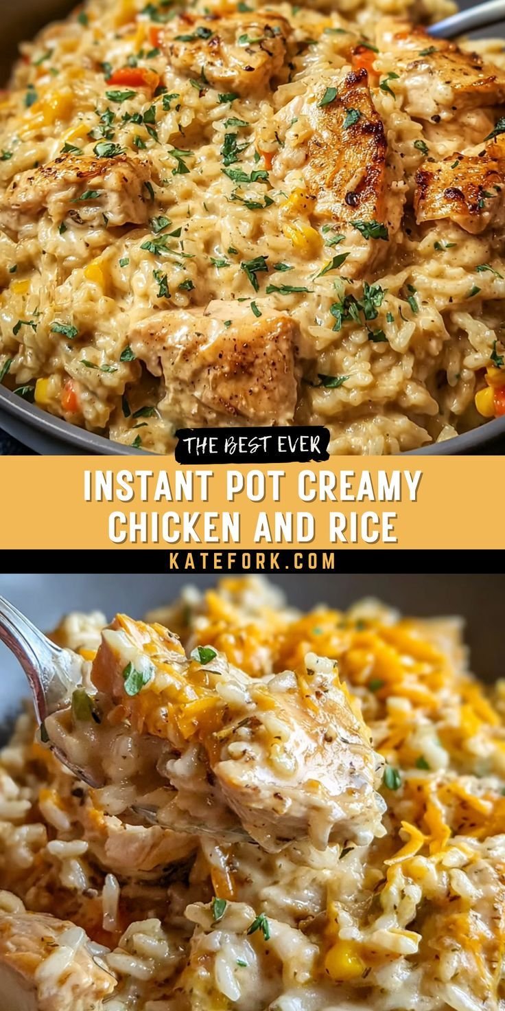 Instant Pot Creamy Chicken and Rice: Good Instapot Recipes for Quick Family Dinners