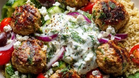 Greek Turkey Meatball Bowls: The Ultimate Mediterranean Dinner