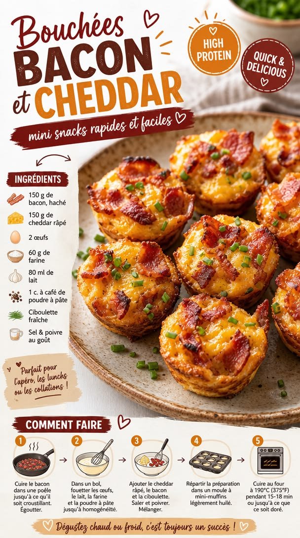 Bouchées bacon cheddar : Amusez-vous à votre prochaine soirée !