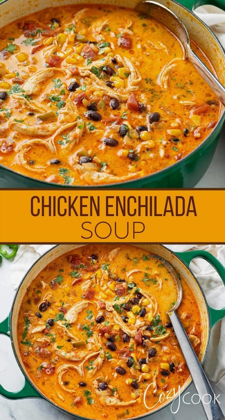 Savory Chicken Enchilada Soup Delight: Easy, Comforting Recipe for Cozy Nights