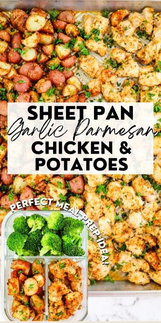Baked Garlic Parmesan Chicken and Potatoes