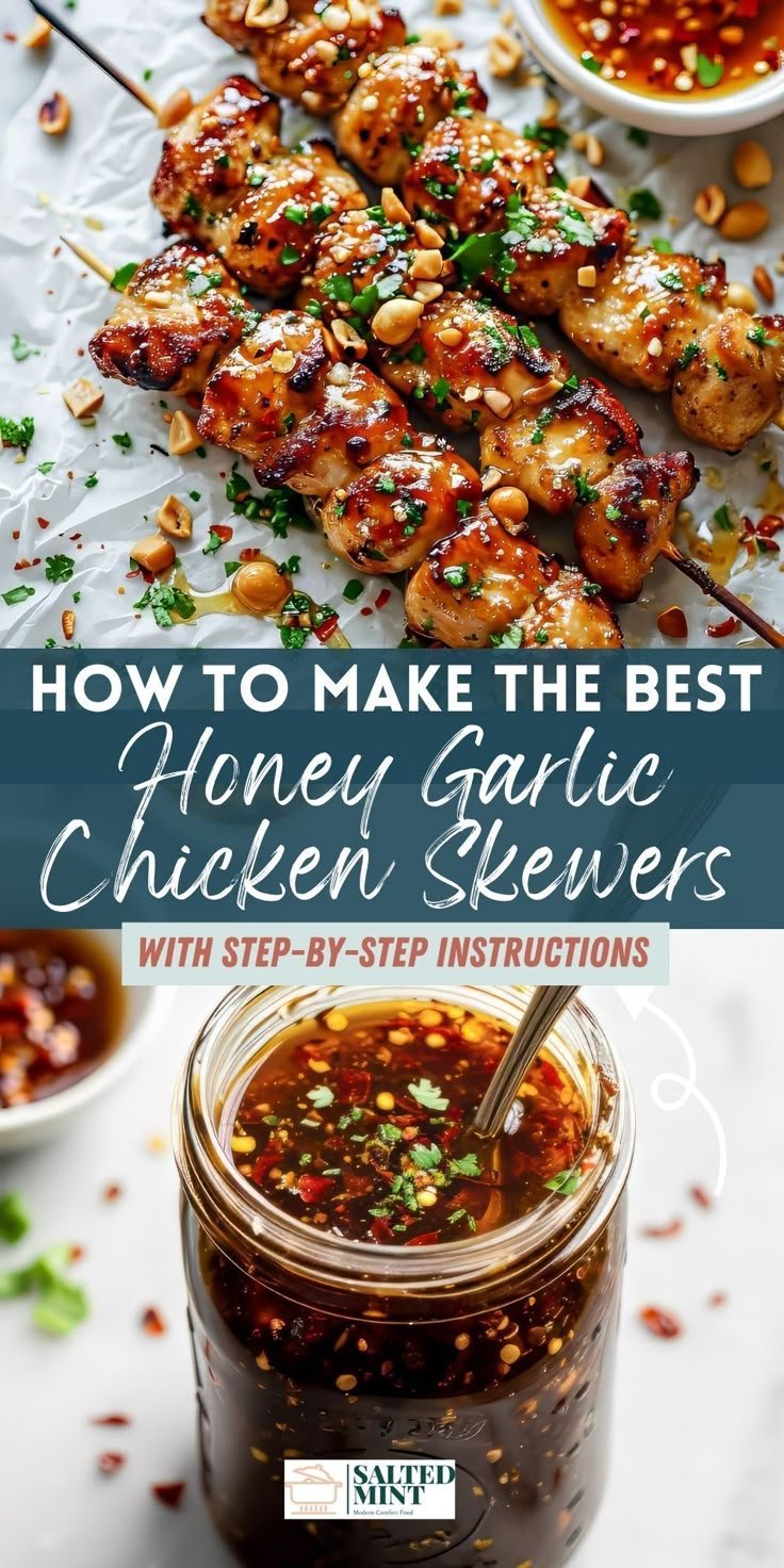 Honey Garlic Chicken Skewers