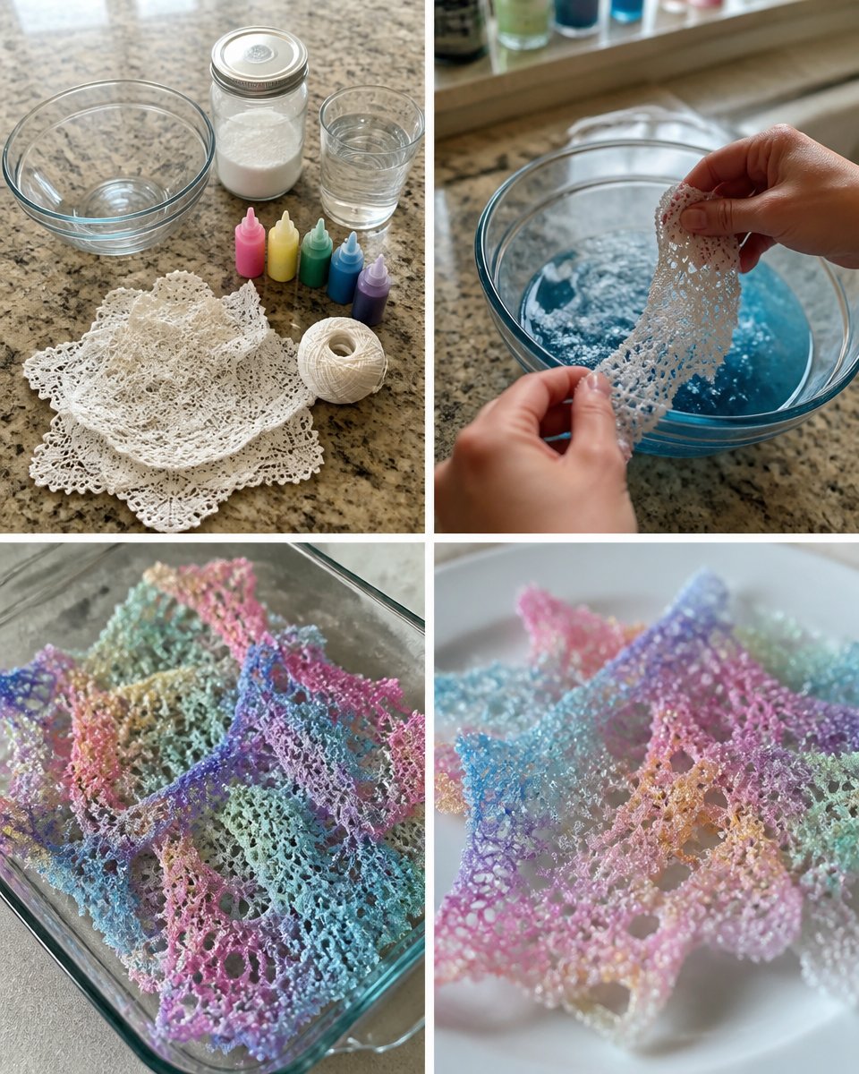 Iridescent Crystal Lace Ornament 19 Iridescent Crystal Lace Ornament