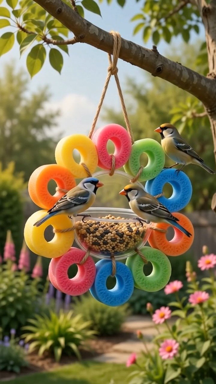 Pool Noodle Bird Feeder Becomes Cozy 5 Pool Noodle Bird Feeder