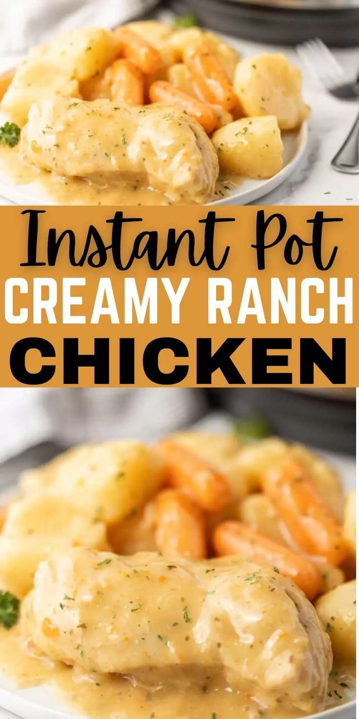 Delicious Creamy Ranch Chicken Recipe | Instapot chicken ranch recipes, Instant pot ranch chicken recipes, Chicken recipes with ranch packet