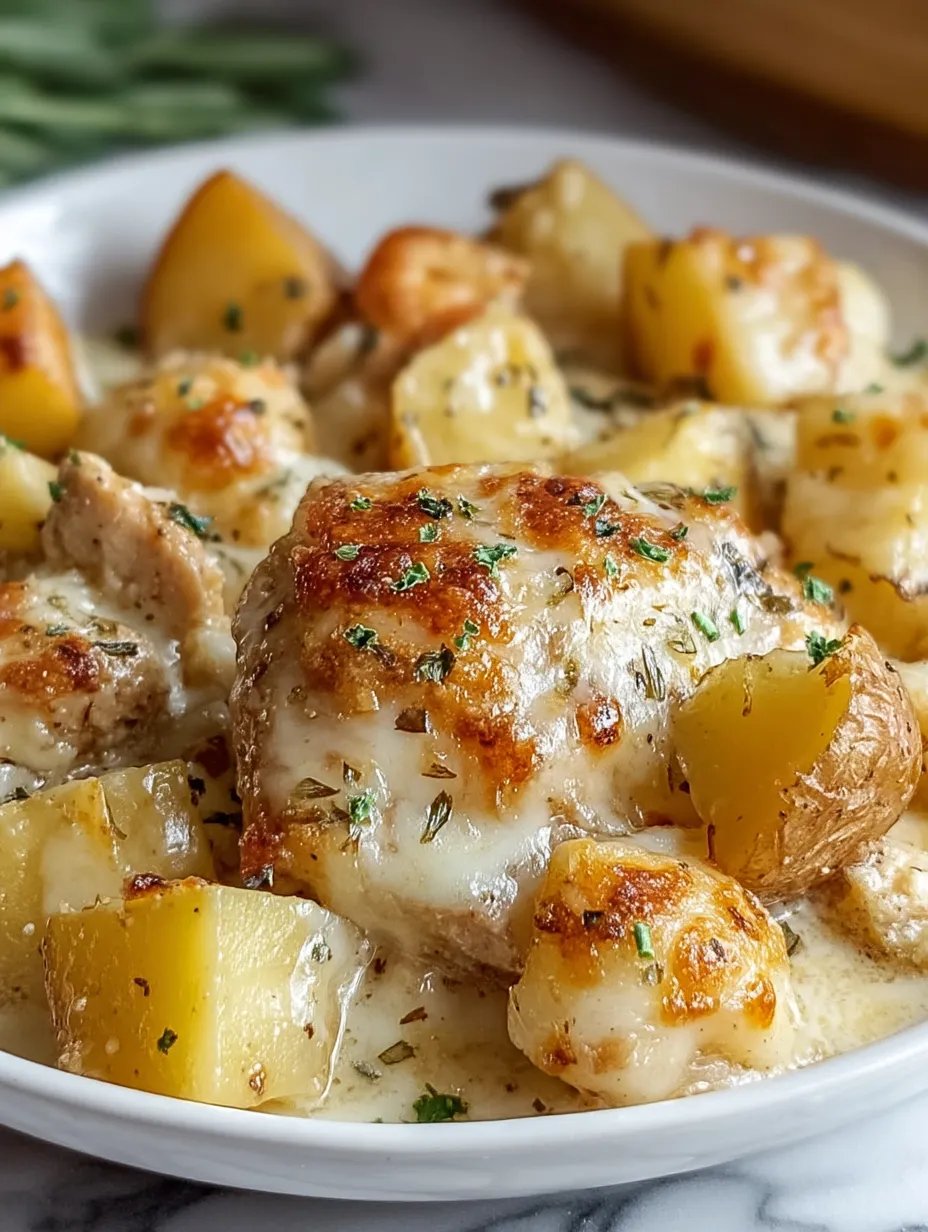 Garlic Parmesan Crockpot Chicken and Potatoes