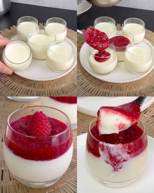 Panna Cotta mit Himbeersauce