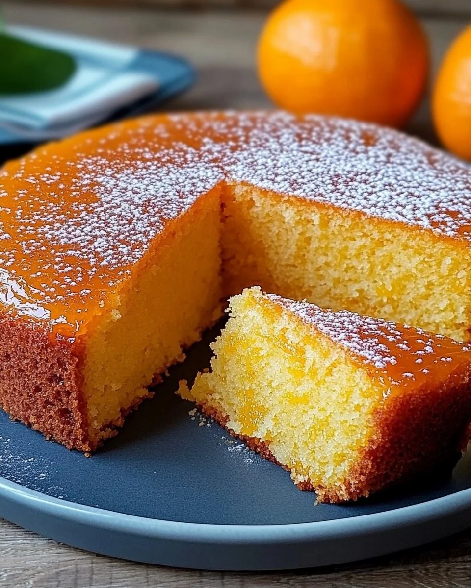 Torta all'arancia senza uova e senza latte